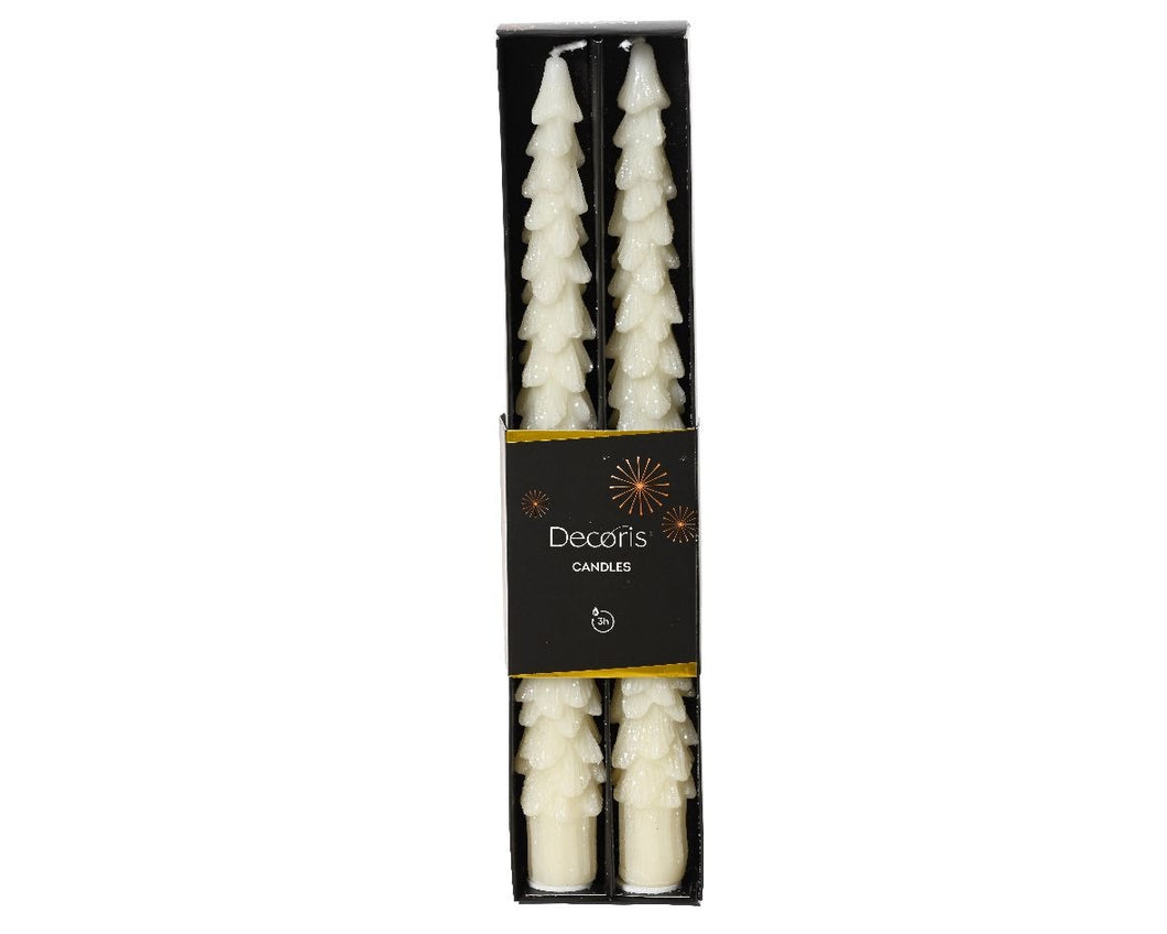 Dinerkaars set kerstboom - Wit