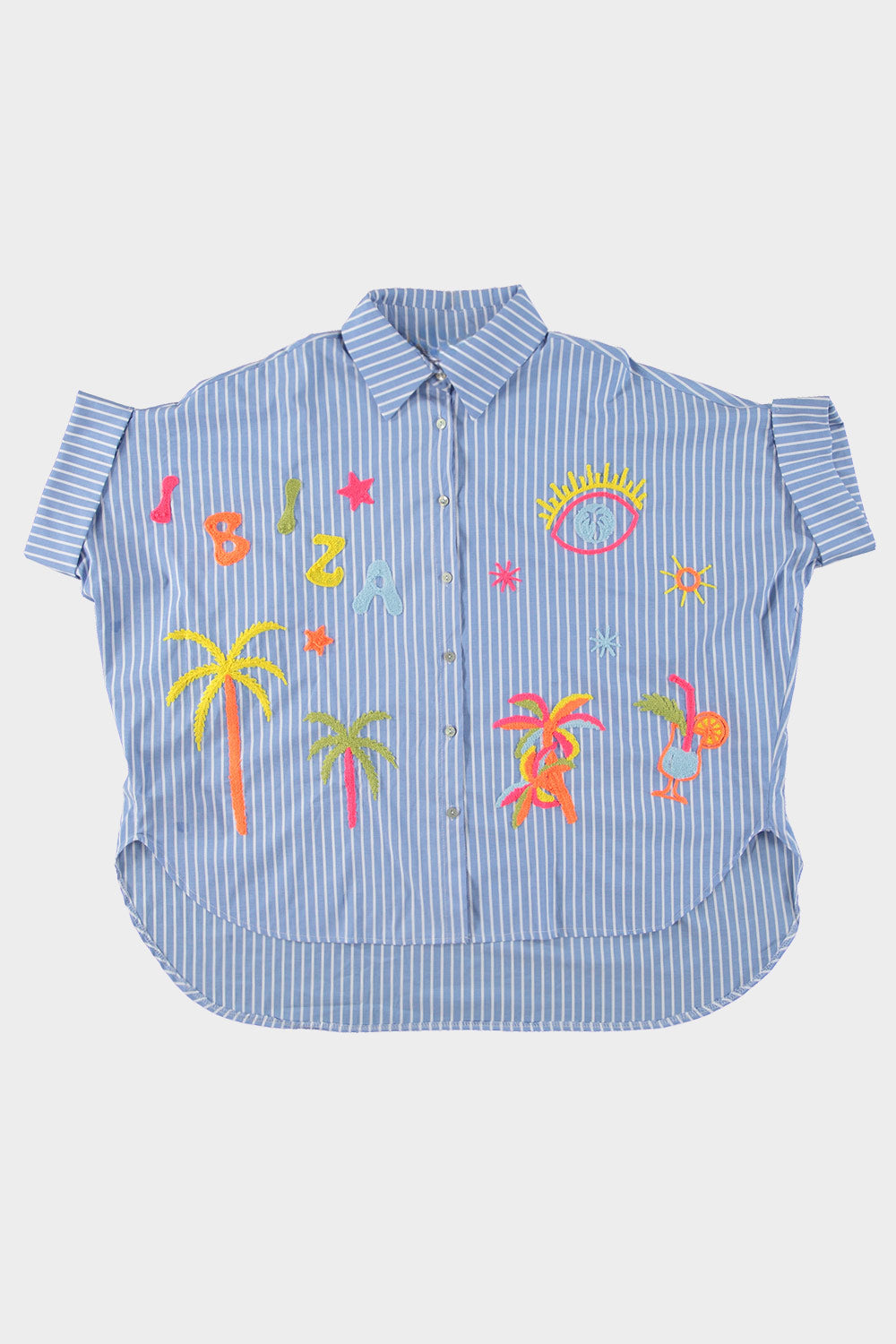 Ibiza blouse - Blauw/wit