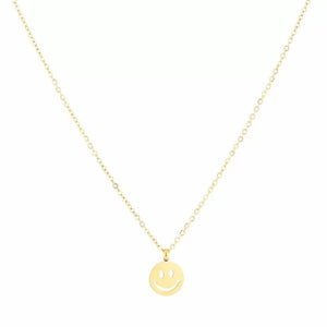 Ketting smiley - Goud