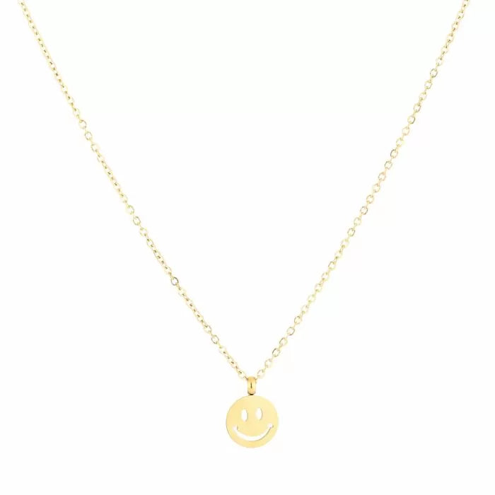 Ketting smiley - Goud