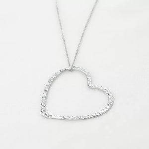 Ketting vallend Hart - Zilver