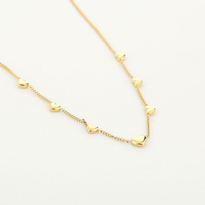 Ketting Hartjes - Goud