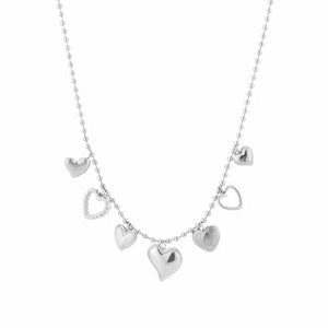 Ketting hartjes - Zilver