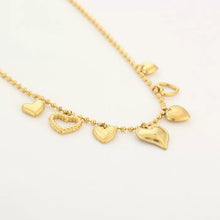 Afbeelding in Gallery-weergave laden, Bedelketting hartjes - Goud
