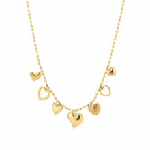 Afbeelding in Gallery-weergave laden, Bedelketting hartjes - Goud
