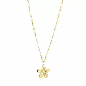 Lange ketting bloem - Goud