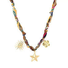 Afbeelding in Gallery-weergave laden, Bedelketting stof - roze/goud
