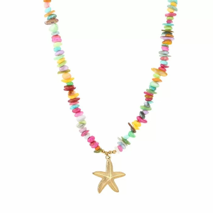 Kralen ketting met bedel - Multicolour