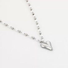 Afbeelding in Gallery-weergave laden, Ketting parels hartje - Zilver
