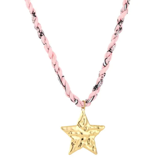 Ketting stof - Roze