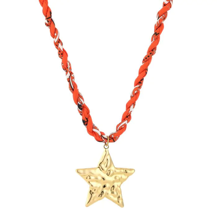 Bandana kettinkje Ster - Oranje