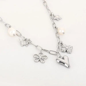 Ketting met bedels - Zilver
