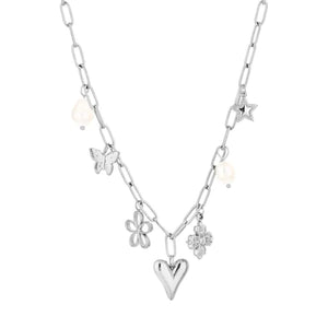 Ketting met bedels - Zilver