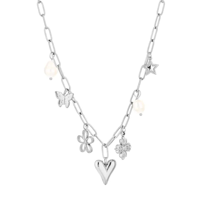 Ketting met bedels - Zilver