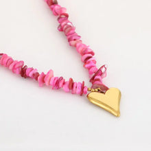 Afbeelding in Gallery-weergave laden, Ketting hart - Fuchsia
