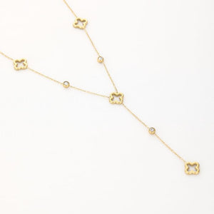 Ketting klavertjes - Goud