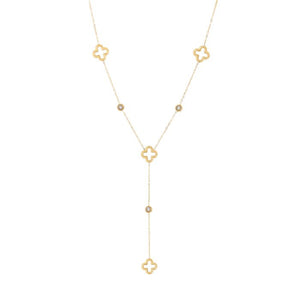 Ketting klavertjes - Goud