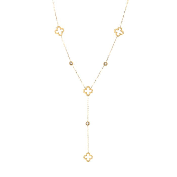 Ketting klavertjes - Goud