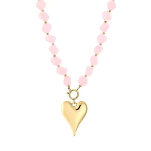 Ketting hart - Roze