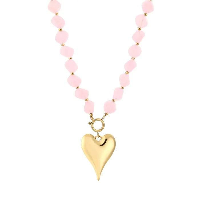Ketting hart - Roze