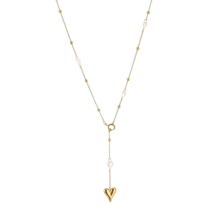Ketting hartjes en pareltjes