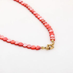 Ketting hartjes - Rood