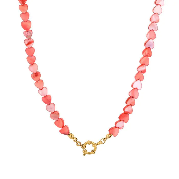 Ketting hartjes - Rood