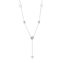 Afbeelding in Gallery-weergave laden, Lange ketting hartjes - Zilver
