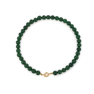 Kralen ketting - Donkergroen