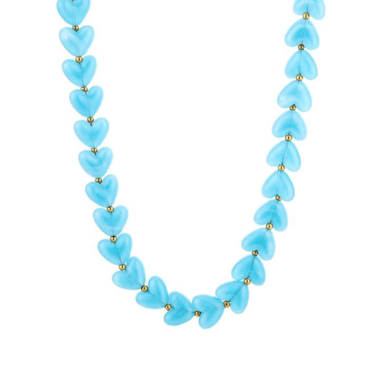 Kralenketting Amour M - Lichtblauw