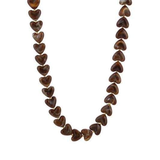 Kralenketting Amour M - Bruin