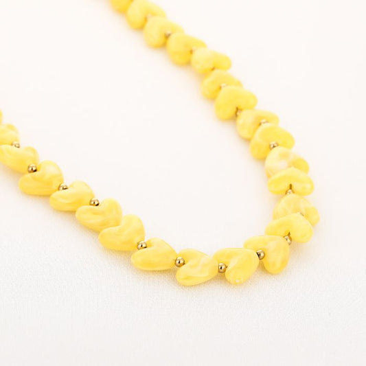 Kralenketting Amour M - Geel