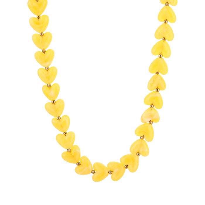 Kralenketting Amour M - Geel