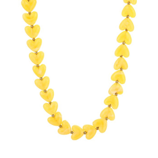 Kralenketting Amour M - Geel