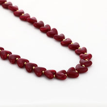 Afbeelding in Gallery-weergave laden, Hartjes kralen ketting - Rood
