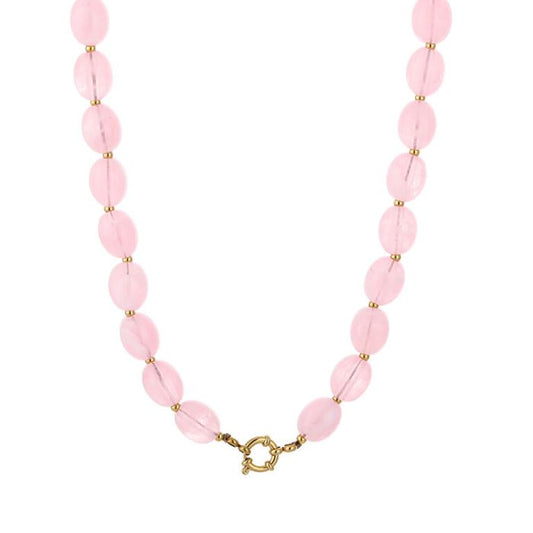 Kralenketting Ovaal - Lichtroze