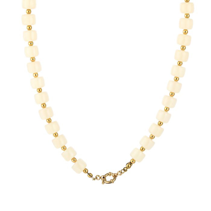 Kralenketting vierkant - Beige