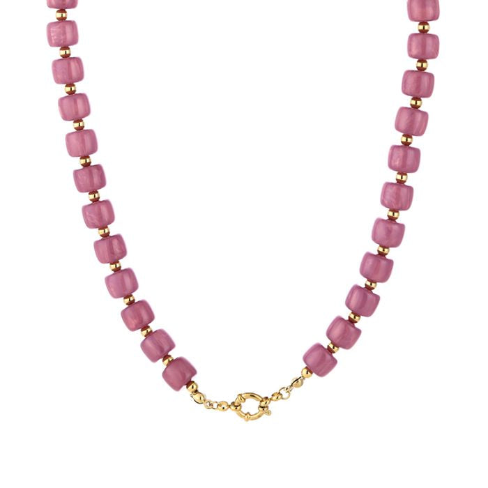 Kralenketting vierkant - Paars