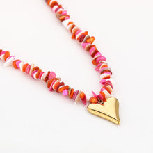 Afbeelding in Gallery-weergave laden, Kralen ketting met hartje - Summer mix
