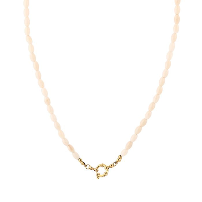 Kralenketting Poppy - Beige