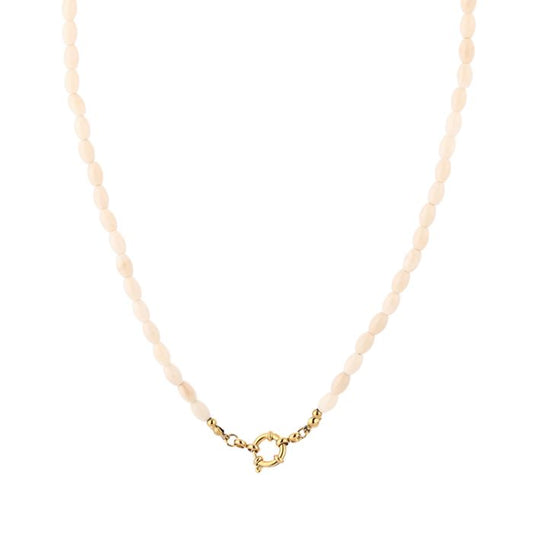 Kralenketting Poppy - Beige