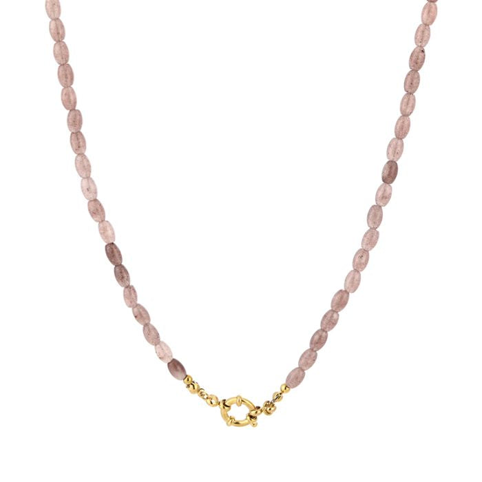 Kralen ketting klein - Mauve