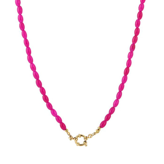 Kralenketting Poppy - Fuchsia
