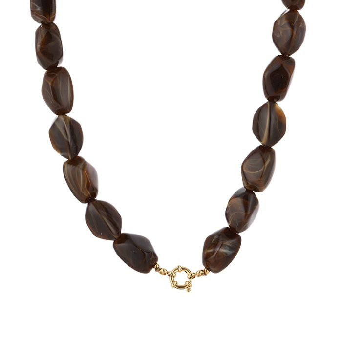 Kralenketting Flame - Bruin