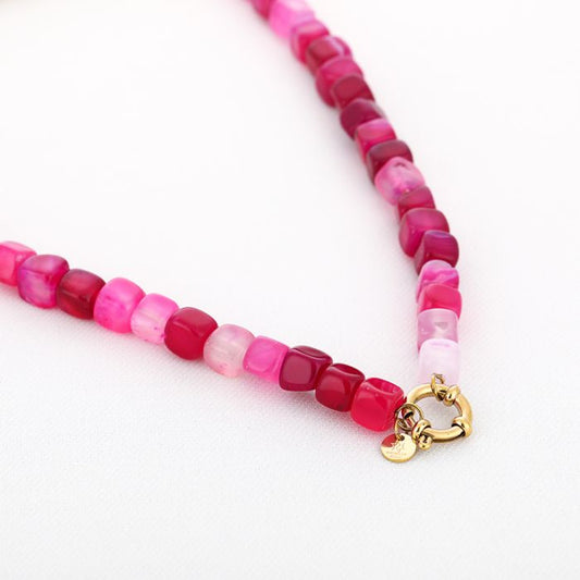 Kralenketting Bali - Fuchsia