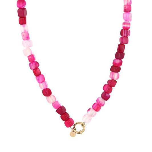 Kralenketting Bali - Fuchsia