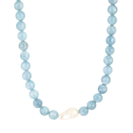 Ketting Jade Pearl - Blauw