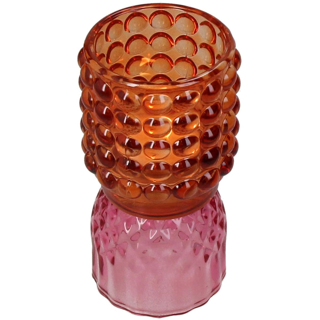 Bubbel Kandelaar - Roze/Oranje