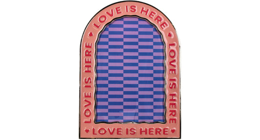 Fotolijstje love is here - Roze/rood