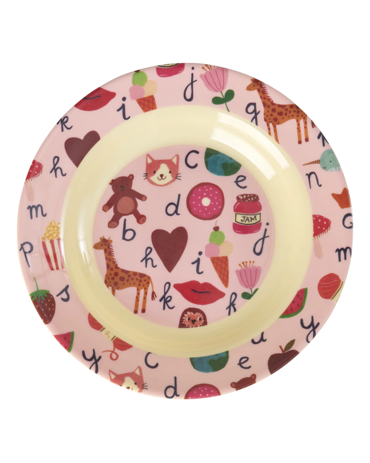 Rice - Kinderbord ABC roze